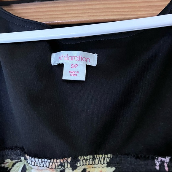 Xhilaration Floral Print Black&Yellow Boho Mini Sun Dress Women’s Small - Picture 2 of 10